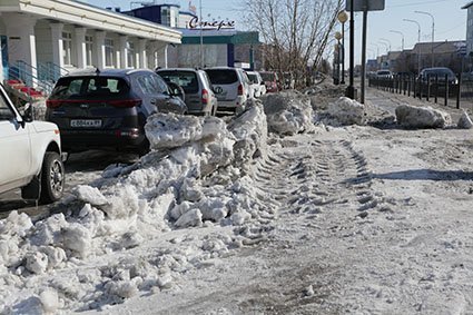 Очень скользко и трудно пройти!
